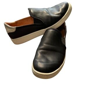 UGG Cas Women Size 7.5 Black Leather Slip On Sneakers Shoes 1019108